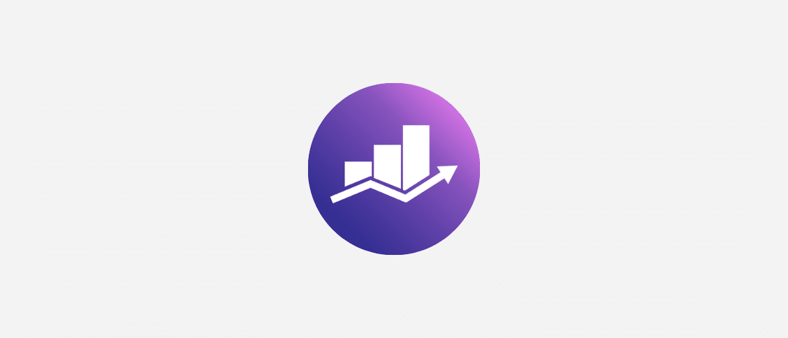 purple rank math logo against gray background